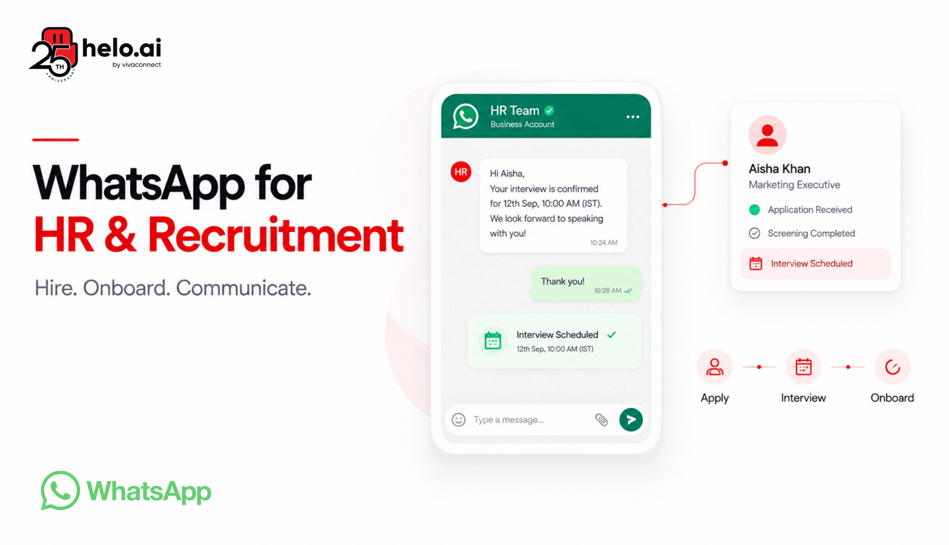 WhatsApp Business API for HR & Recruitments
